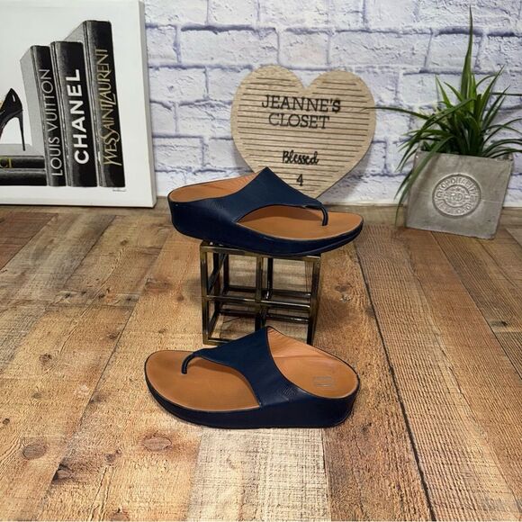 FitFlop Womens Shuv Leather Toe Post Sandals size - Picture 9 of 10